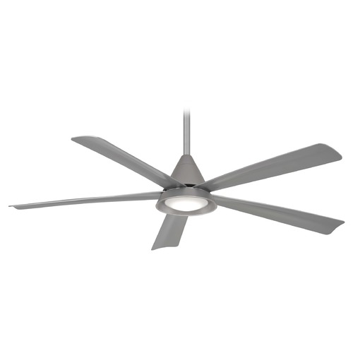 Cone 54-Inch LED Wet Location Fan in Silver by Minka Aire