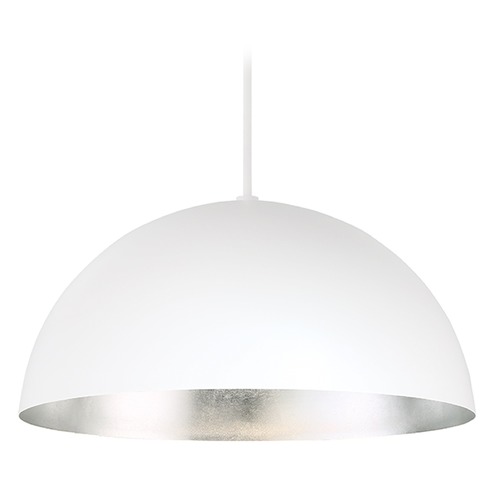 Modern Forms by WAC Lighting Yolo 24-Inch LED Pendant in Silver Leaf & White by Modern Forms PD-55726-SL