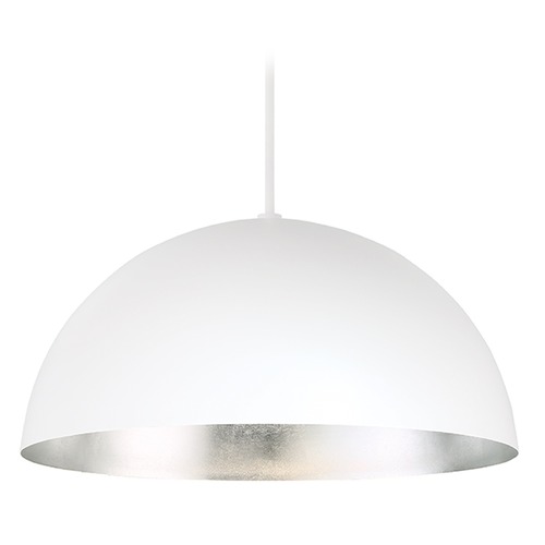 Yolo 24-Inch LED Pendant in Silver Leaf & White by Modern Forms