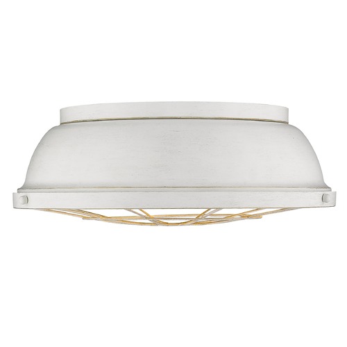 Golden Lighting Bartlett French White Flush Mount by Golden Lighting 7312-FM16FW