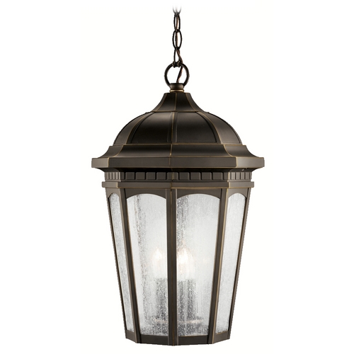 Courtyard 21.25-Inch Outdoor Hanging Light in Rubbed Bronze by Kichler Lighting