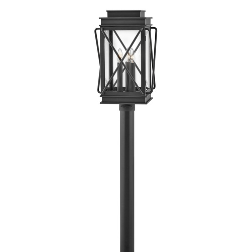Hinkley Montecito Medium Post Top Lantern in Museum Black by Visual Comfort 11191MB