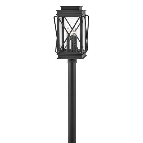 Montecito Medium Post Top Lantern in Museum Black by Visual Comfort by Hinkley Lighting