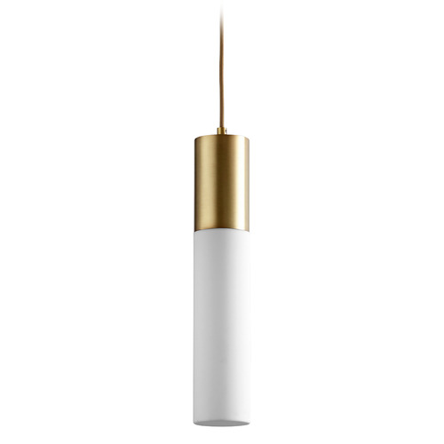Oxygen Magnum Acrylic LED Pendant in Aged Brass by Oxygen Lighting 3-653-40