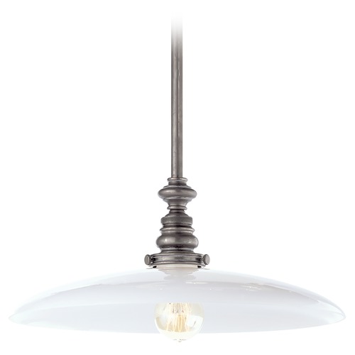 Visual Comfort Signature Collection E.F. Chapman Boston Pendant in Antique Nickel by Visual Comfort Signature SL5125ANWG3
