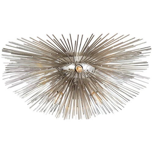 Visual Comfort Signature Collection Kelly Wearstler Strada Flush Mount in Nickel by Visual Comfort Signature KW4065PN