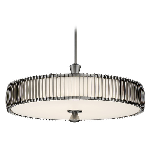 George Kovacs Night Moves Pewter LED Pendant Light with Drum Shade