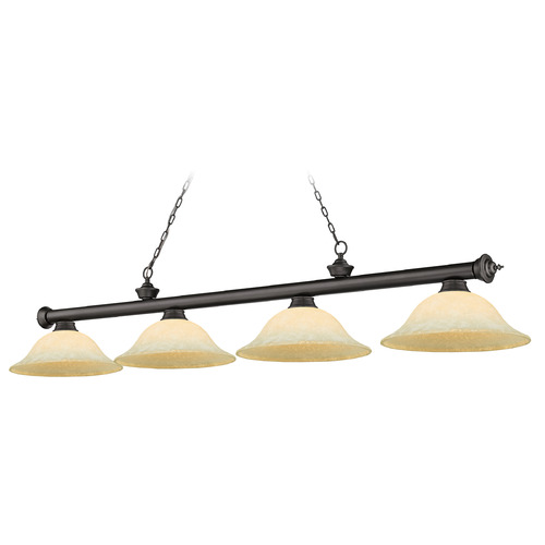 Z-Lite Cordon Bronze Billiard Light by Z-Lite 2306-4BRZ-GM16