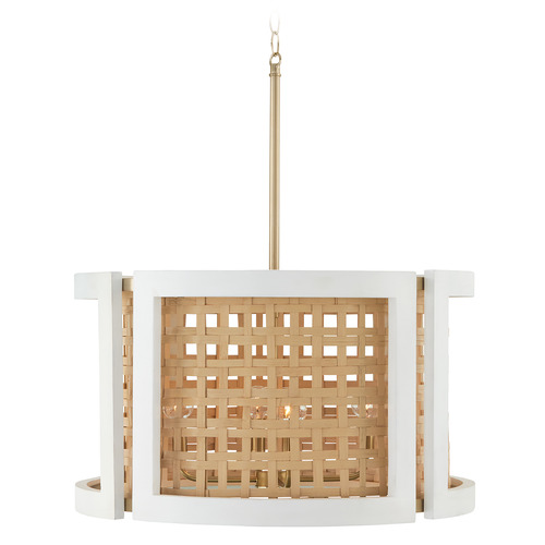 Lola 24-Inch Pendant in White & Brass by Capital Lighting