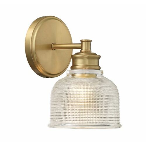 9.50-Inch High Wall Sconce in Natural Brass by Meridian