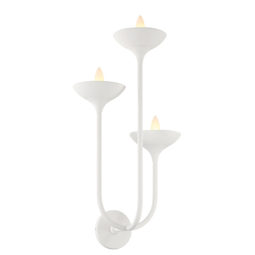 Ryton Plaster White Sconce by Minka Lavery