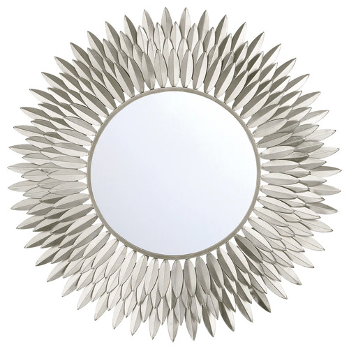 Broche 30-Inch Mirror in Antique Silver by Crystorama Lighting