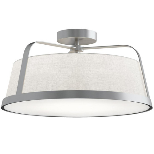 Afx Lighting Lizzette Satin Nickel Semi-Flushmount Light