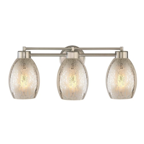 Design Classics Lighting Mercury Glass Bathroom Light Satin Nickel 703-09 GL1034-MER