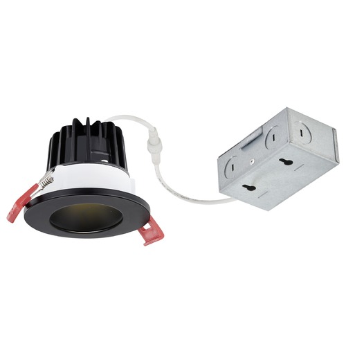 Recesso Lighting by Dolan Designs 2'' LED Canless 8W Black/Black Recessed Downlight 38Deg 2700K IC Rated By Recesso RL02-08W38-27-W/BK SMOOTH TRM