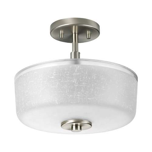 Progress Lighting Alexa Semi-Flush Mount in Brushed Nickel by Progress Lighting P2851-09