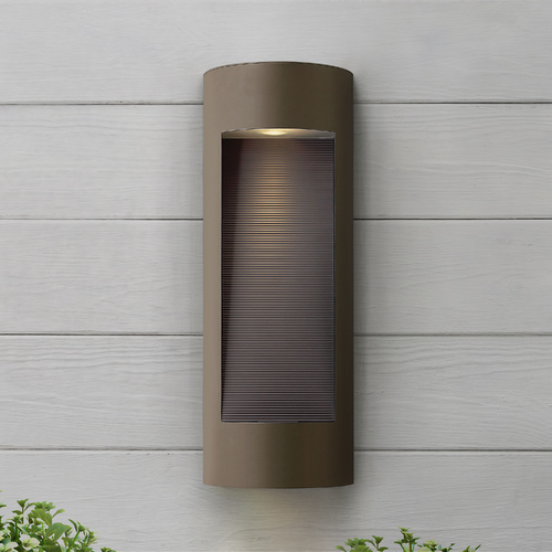 Hinkley Modern LED Outdoor Wall Light with Etched in Bronze Finish 1664BZ-LED