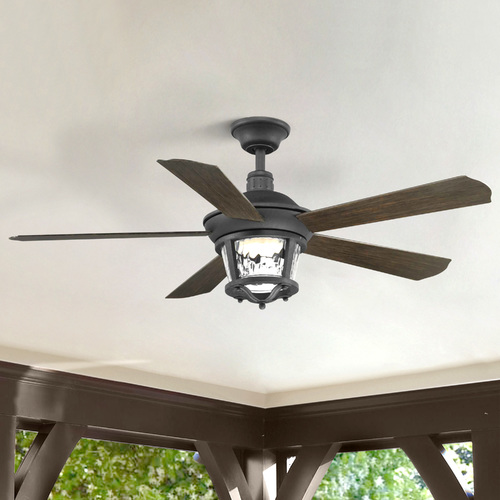 Progress Lighting Smyrna Forged Black LED Ceiling Fan by Progress Lighting P2576-8030K