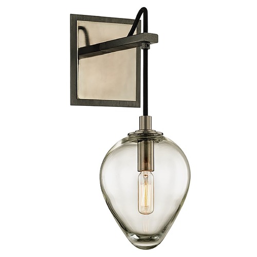 Troy Lighting Brixton Gun Metal with Smoked Chrome Sconce by Troy Lighting B6201