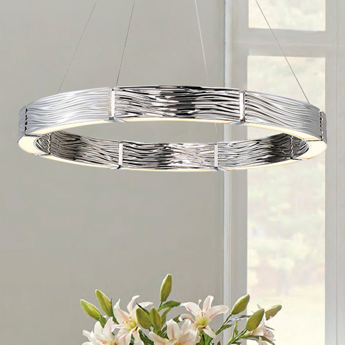 Modern Forms by WAC Lighting Zelda 29-Inch LED Chandelier in Polished Nickel by Modern Forms PD-56729-PN