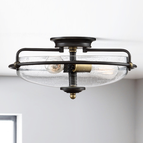 Griffin Flush Mount in Palladian Bronze by Quoizel Lighting