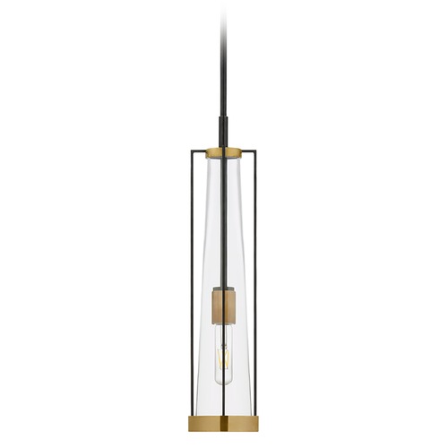 Visual Comfort Signature Collection Thomas OBrien Calix Tall Pendant in Bronze & Brass by Visual Comfort Signature TOB5276BZHABCG