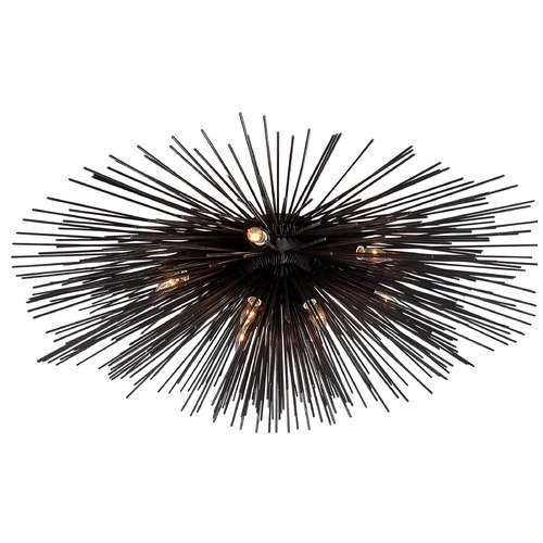 Kelly Wearstler Strada Flush Mount in Aged Iron by Visual Comfort Signature