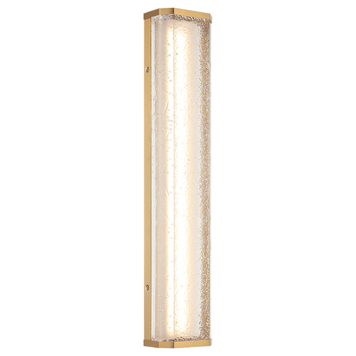 Matteo Lighting Aislynn Aged Gold Brass LED Vertical Bathroom Light