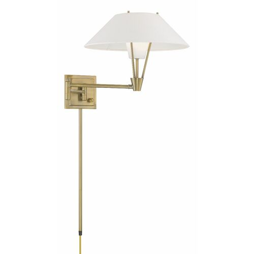 Norwell Lighting Cody Swing Arm Sconce in Antique Brass 6671-AN-TW