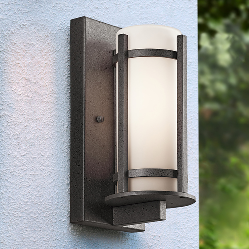 Camden 11-Inch Outdoor Wall Light in Anvil Iron by Kichler Lighting