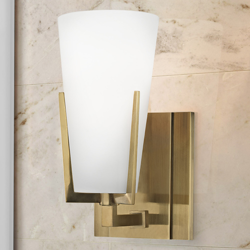 Hudson Valley Lighting Upton Wall Sconce in Aged Brass by Hudson Valley Lighting 1801-AGB