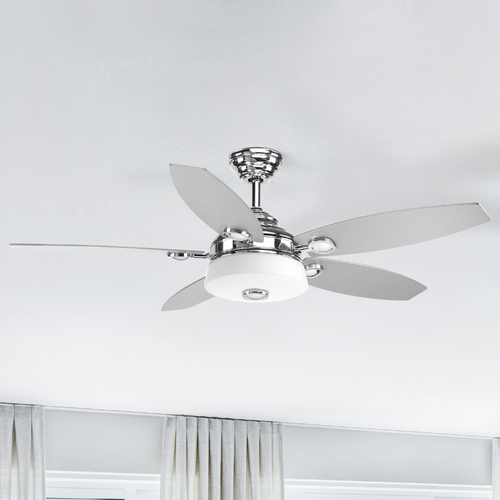 Graceful Polished Chrome LED Ceiling Fan by Progress Lighting