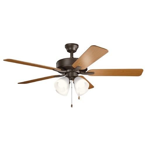 Kichler Lighting Basics Pro Premier 52-Inch Satin Natural Bronze LED Fan 2700K by Kichler Lighting 330016SNB