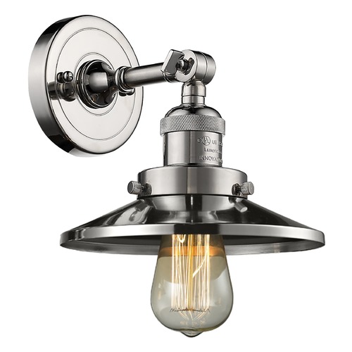 Railroad Polished Nickel Sconce by Innovations Lighting