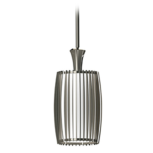 George Kovacs Night Moves Pewter LED Mini-Pendant Light with Cylindrical Shade
