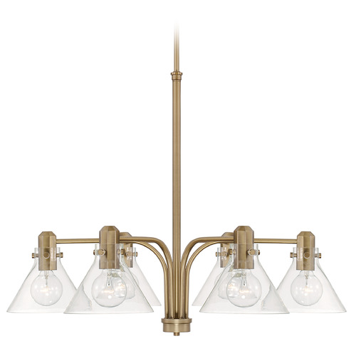 Capital Lighting Greer 6-Light Chandelier in Aged Brass by Capital Lighting 445861AD-528