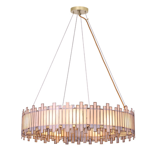 Birla 37-Inch Chandelier in Antique Brass by Eurofase Lighting