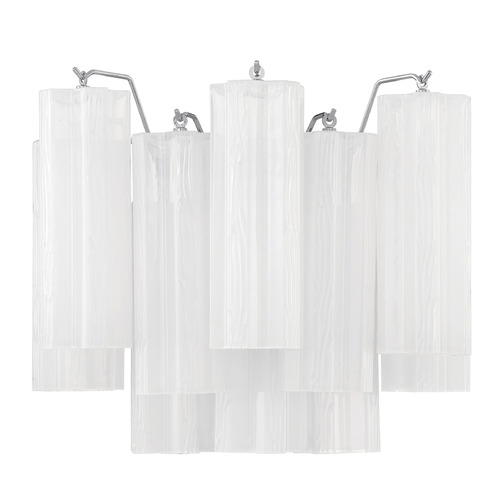 Crystorama Lighting Crystorama Lighting Addis Polished Chrome Sconce ADD-302-CH-WH