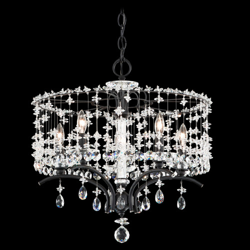 Schonbek Worldwide Lighting Bella Rose Ferro Black Crystal Chandelier
