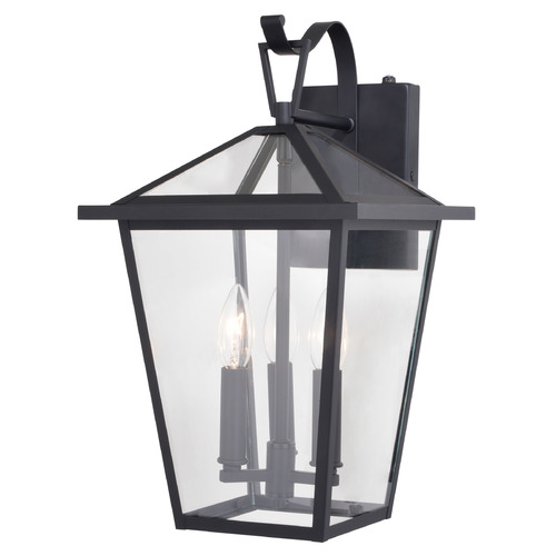 Vaxcel Lighting Derby Matte Black Outdoor Wall Light