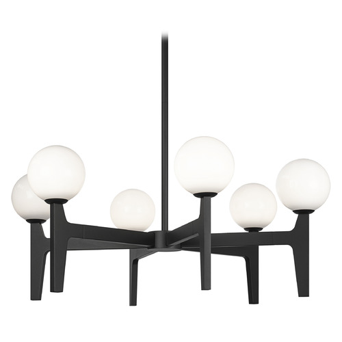 Matteo Lighting Matteo Lighting Scriben Matte Black LED Chandelier C34906MBOP