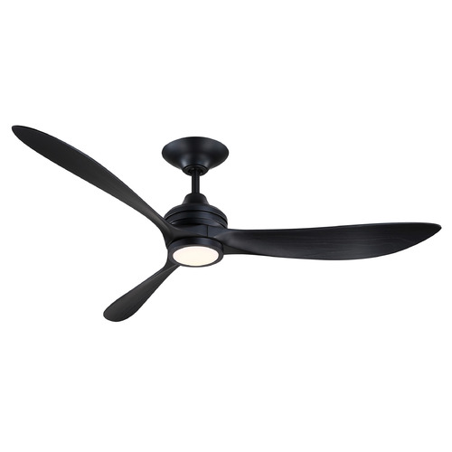 Fanimation Fans Aviara Black LED Ceiling Fan with Light