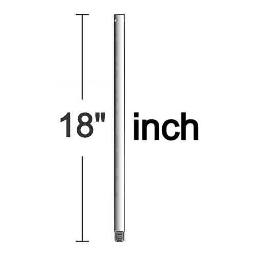 18-Inch Downrod in Brushed Steel by Visual Comfort & Co Fan Collection