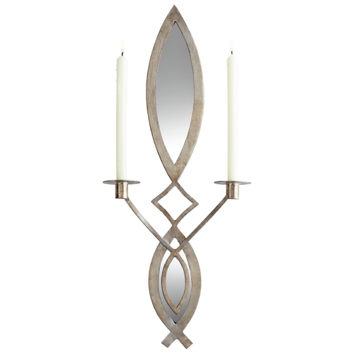 Exclamation Mystic Silver Candle Holder by Cyan Design