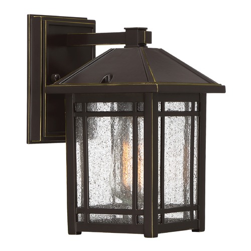 Cedar Point Outdoor Wall Light in Palladian Bronze by Quoizel Lighting
