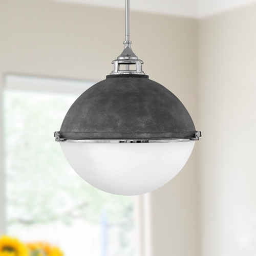 Hinkley Mid-Century Modern Zinc Fletcher by Hinkley Lighting 4836DZ-PN