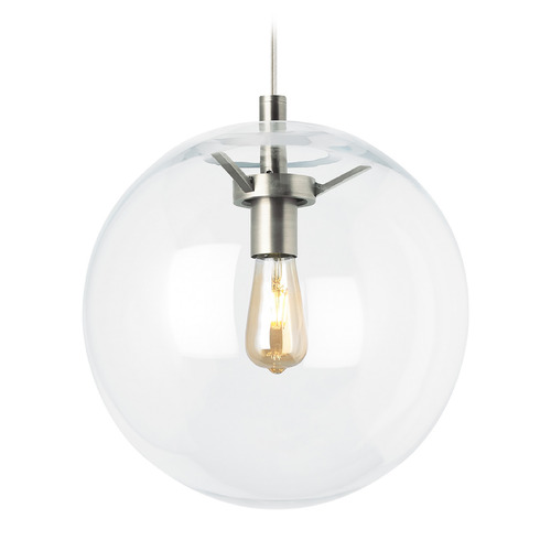Palona 2700K LED Pendant in Nickel by Visual Comfort Modern