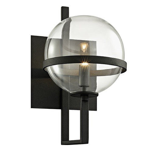 Elliot Textured Black Sconce by Troy Lighting