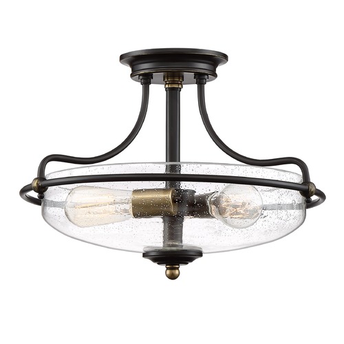 Quoizel Lighting Griffin semi-Flush Mount in Palladian Bronze by Quoizel Lighting GFC1717PN