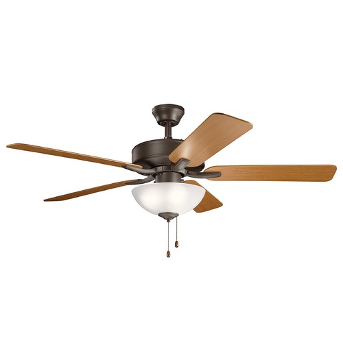 Basics Pro Select 52-Inch Satin Natural Bronze LED Fan 2700K by Kichler Lighting